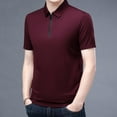thumbnail image 1 of QUINDOS Short Sleeve Shirts for Men Big and Tall Collared Polo Casual Shirts Golf Loose Summer Solid T-shirts, 1 of 4
