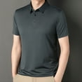 thumbnail image 1 of QUINDOS Short Sleeve Shirts for Men Collared Casual Polo Shirts Striped Loose Summer Golf T-shirts, 1 of 5