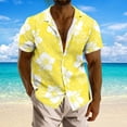 thumbnail image 1 of QUINDOS Summer Hawaiian Shirts for Men Button up Casual Short Sleeve Shirts Floral Print Vacation Beach Loose Fit Shirts, 1 of 4