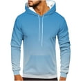 thumbnail image 1 of QUINDOS Sweatshirts for Men Cool Gradient Color Hoodies for Men with Zipper Long Sleeve Casual Pullover Tops Kangaroo Pocket, 1 of 5