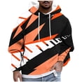 thumbnail image 1 of QUINDOS Sweatshirts for Men Plain Geometric Graphic Hoodies for Men Tall Long Sleeve Casual Pullover Tops Kangaroo Pocket, 1 of 4