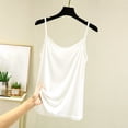 thumbnail image 1 of QUINDOS Tank Tops for Women under $5 Basic Summer White Round Neck Vest Thin Solid Sleeveless Bottom Shirt Slim Fitting And Slimming Tops Camisoles for Women Plus Size, 1 of 3