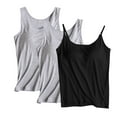 thumbnail image 1 of QUINDOS Tank Tops for Women Summer 3 Pack Athletic Camisoles for Women Strap Sleeveless Multi Pack Crew Neck Workout Shirts Tops Loose Solid Color Undershirts, 1 of 2