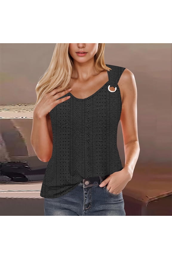 Tank Tops for Women 2025 Black Yoga Summer Fashion Printed Sleeveless Blouse Round Neck Casual Camisoles for Women 2025
