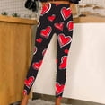 thumbnail image 1 of QUINDOS Valentine's Day Leggings for Women Full Length High Waist Heart Print Compression Yoga Pants, 1 of 4