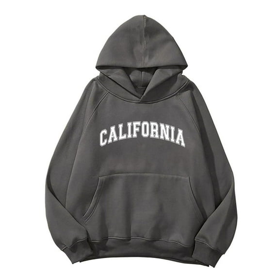 QUINDOS Women Hoodie Womens Sweatshirts Plus Size Casual Crew Neck Long Sleeve Plain Pullover Tops