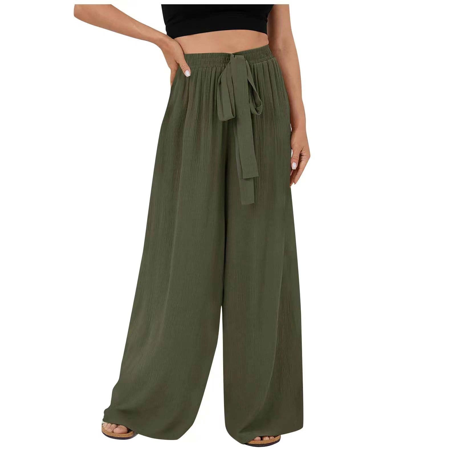 QUINDOS Women Pants Dressy Casual Wide Leg High Waisted Full Length quindos-women-pants-dressy-casual-wide-leg-high-waisted-full-length