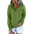 thumbnail image 1 of QUINDOS Women's Hoodies and Sweatshirts Button Plus Size Womens Sweatshirts and Hoodies Casual Long Sleeve Crew Neck Plain Pullover Tops, 1 of 7