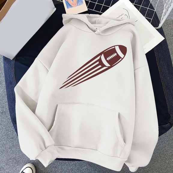 QUINDOS Women's Hoodies and Sweatshirts Womens Sweatshirts Plus Size Casual Crew Neck Long Sleeve Graphic Pullover Tops