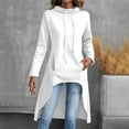thumbnail image 1 of QUINDOS Women's Hoodies and Sweatshirts High Low Womens Sweatshirts Plus Size Casual Plain Long Sleeve Crew Neck Pullover Tops, 1 of 7