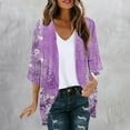 thumbnail image 1 of QUINDOS Womens Cardigans Women's Fashion Casual Printed Long Sleeve Cardigan Top, 1 of 5