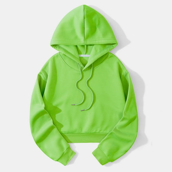 QUINDOS Womens Hoodie Basic Womens's Sweatshirts Casual Long Sleeve Crew Neck Graphic Pullover Tops