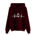 thumbnail image 1 of QUINDOS Womens Hoodies Sweatshirts for Women Casual Long Sleeve Graphic Crew Neck Pullover Tops, 1 of 3