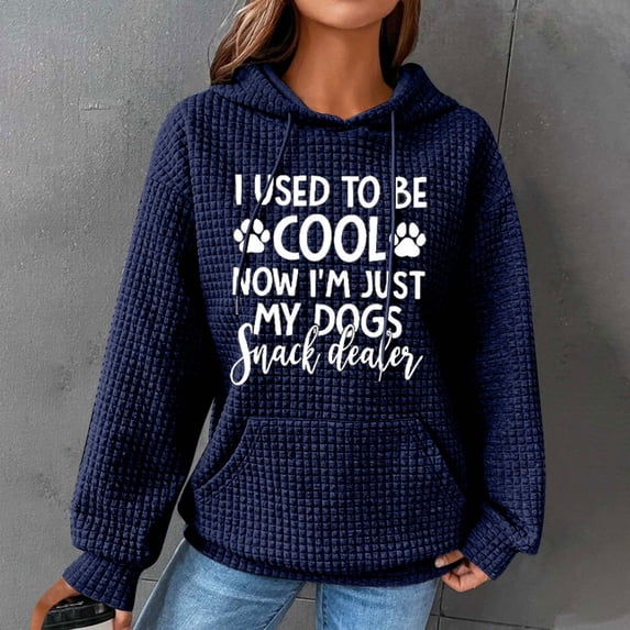 QUINDOS Womens Hoodies Letter Women's Fashion Hoodies Casual Long Sleeve Graphic Crew Neck Pullover Tops
