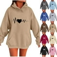 thumbnail image 1 of QUINDOS Womens Hoodies Plus Size Womens Sweatshirts Plus Size Casual Long Sleeve Crew Neck Graphic Pullover Tops, 1 of 4