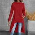 thumbnail image 1 of QUINDOS Womens Hoodies Pullover High Low Womens Sweatshirts Casual Plain Long Sleeve Crew Neck Pullover Tops, 1 of 8