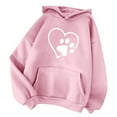 thumbnail image 1 of QUINDOS Womens Hoodies Pullover Womens Sweatshirts Plus Size Casual Crew Neck Long Sleeve Graphic Pullover Tops, 1 of 2