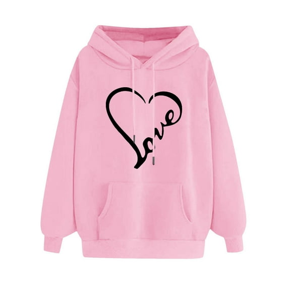 QUINDOS Womens Hoodies Womens's Sweatshirts Casual Long Sleeve Crew Neck Graphic Pullover Tops