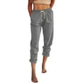 thumbnail image 1 of QUINDOS Womens Pants Straight Leg Long High Waisted Casual Pants Drawstring Loose Fit Trousers, 1 of 8