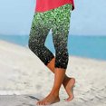 thumbnail image 1 of QUINDOS Womens Sequin Leggings High Waist Cropped Yoga Pants Shinny Slim Capris Leggings, 1 of 4