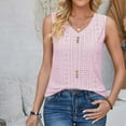 thumbnail image 1 of QUINDOS Womens Shirts Yoga Pink Summer Fashion Printed T-shirt Sleeveless Blouse Round Neck Casual Womens Tank Tops, 1 of 4