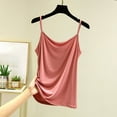 thumbnail image 1 of QUINDOS Womens T Shirts Summer Gym Pink Round Neck Vest Thin Solid Sleeveless Bottom Shirt Slim Fitting And Slimming Tops Tank Tops for Women, 1 of 3
