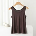 thumbnail image 1 of QUINDOS Womens Tank Tops 2025 Basic Summer Coffee Solid Color Loose Sleeveless Round Neck T-shirt Home Tops Thin Bottoming Shirt Camisoles for Women 2025, 1 of 7