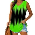 thumbnail image 1 of QUINDOS Womens Tank Tops Workout Green Tank V-Neck Basic Casual Flowy Summer Sleeveless T-Shirt Womens Camisoles, 1 of 5