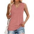 thumbnail image 1 of Royisotas Womens Tank Tops Plus Size Summer Sleeveless V-neck Shirts Casual Workout Womens Cami Tops, 1 of 6