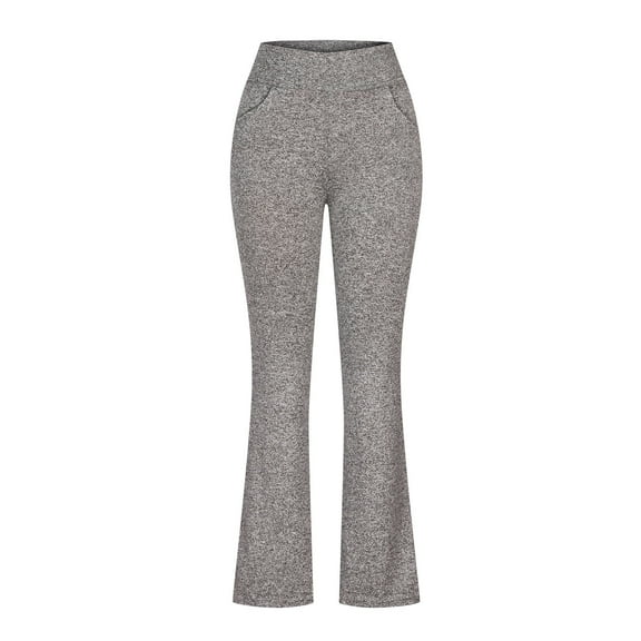 QUINDOS Womens Yoga Pants Bootcut High Waist Flared Leg Leggings with Pockets Athletic Full Length Workout Pants
