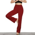 thumbnail image 1 of QUINDOS Work Yoga Pants for Women Office High Waist Straight Leg Leggings with Pockets Casual Stretch Full Length Slim Pants, 1 of 8