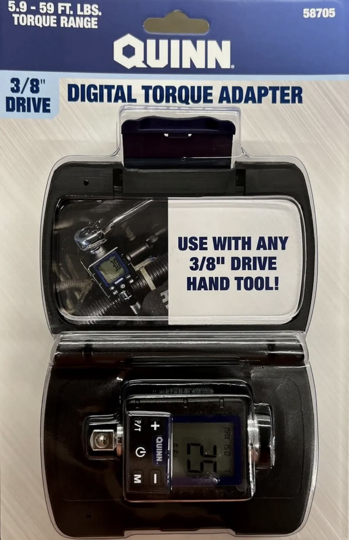 QUINN Digital Torque Adapter 3/8 in. Drive 5.959 ft. lb.
