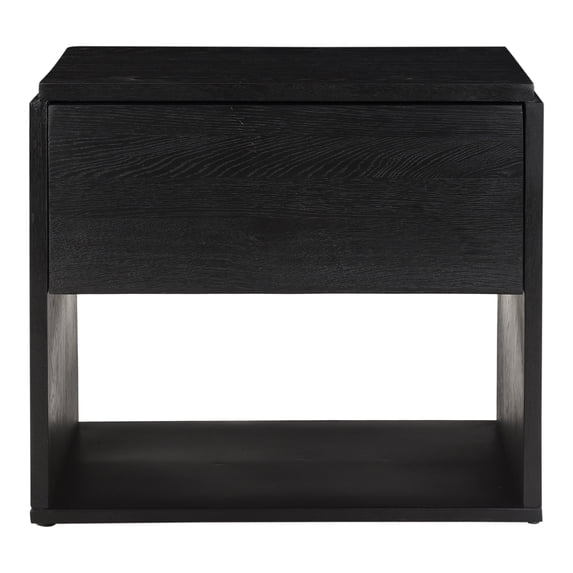 Moe's Home Collection Quinton Wood Nightstand Black in Black