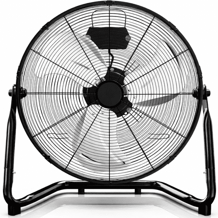 QUIOCOZY 18" Industrial Floor Fan - 3-Speed High Velocity Metal Fan for Home, Commercial & Outdoor, Black