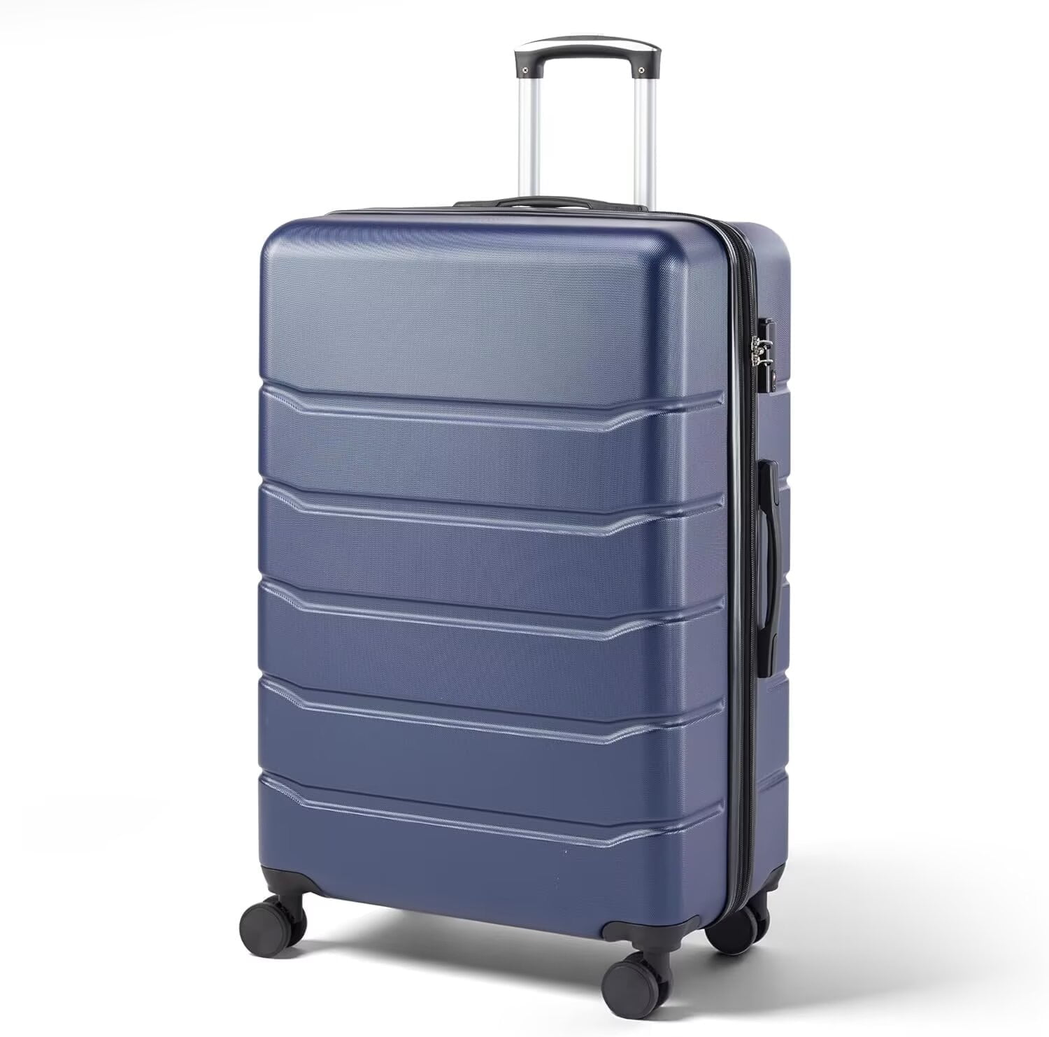 QUIOCOZY 28-inch Hardside Checked Luggage, Lightweight Expandable Suitcase with Spinner Wheels and TSA Lock, Blue