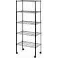 thumbnail image 1 of QUIOCOZY 5-Tier Heavy Duty Wire Storage Shelving Unit, Adjustable Metal Rack for Kitchen, Pantry, Garage, and Office, Black, 21" W x 12" D x 54" H, 1 of 7