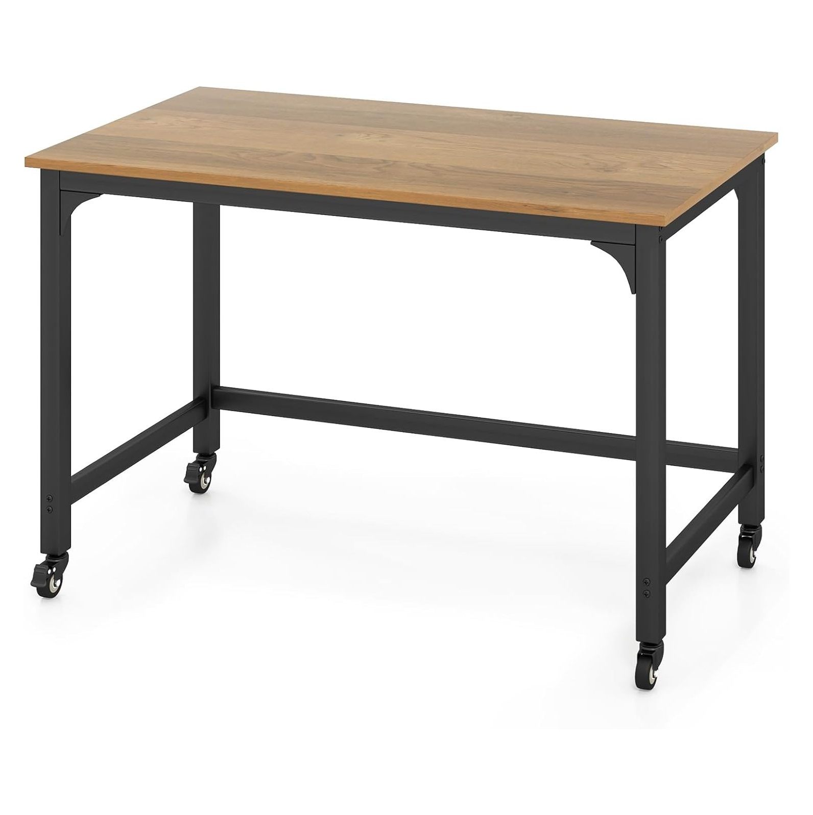 QUIRhait 48” Mobile Computer Desk, Home Office Desk on Wheels, Simple