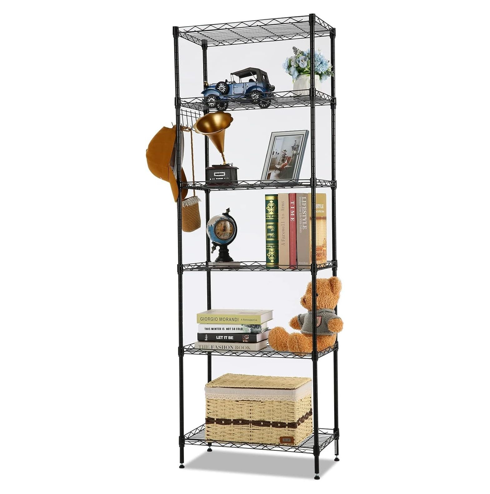 QUIRhait 6 Shelf Adjustable Wire Shelving Units, Heavy Duty Metal