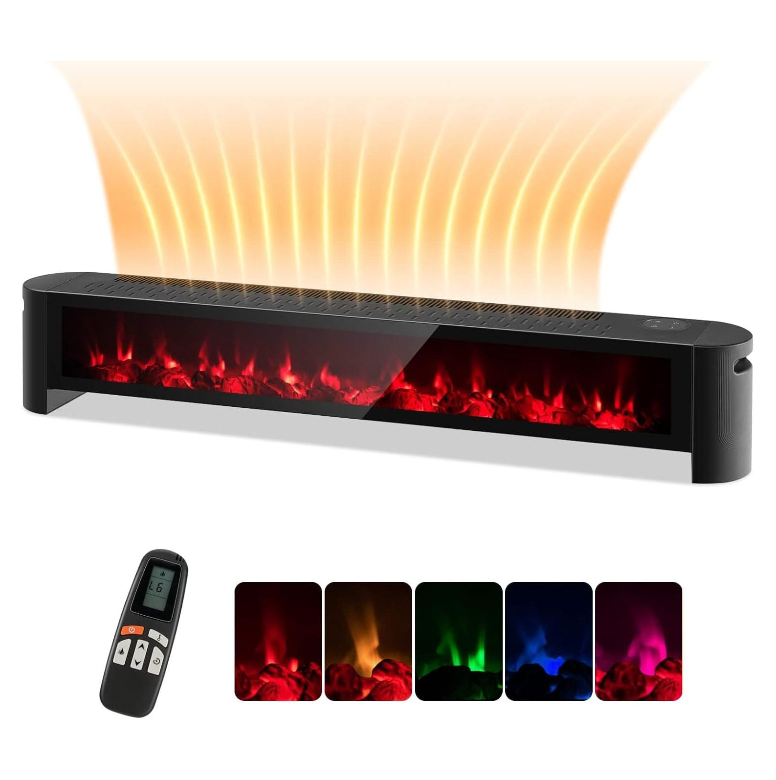 QUIRhait Baseboard Heater, Electric Heater with Control, 6 Adjustable