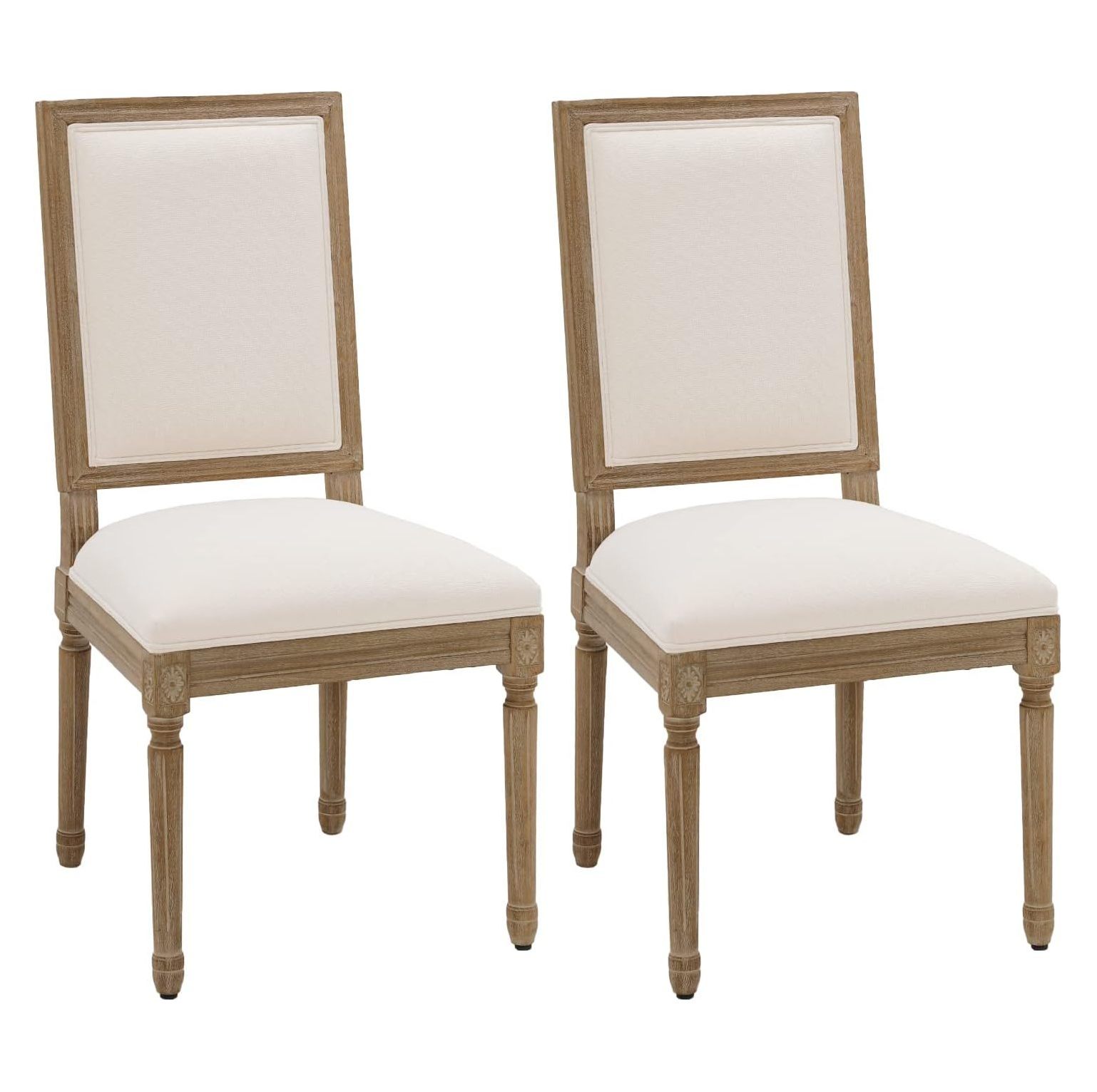 QUIRhait French Country Dining Chairs Set of 2, Upholstered Dining Room