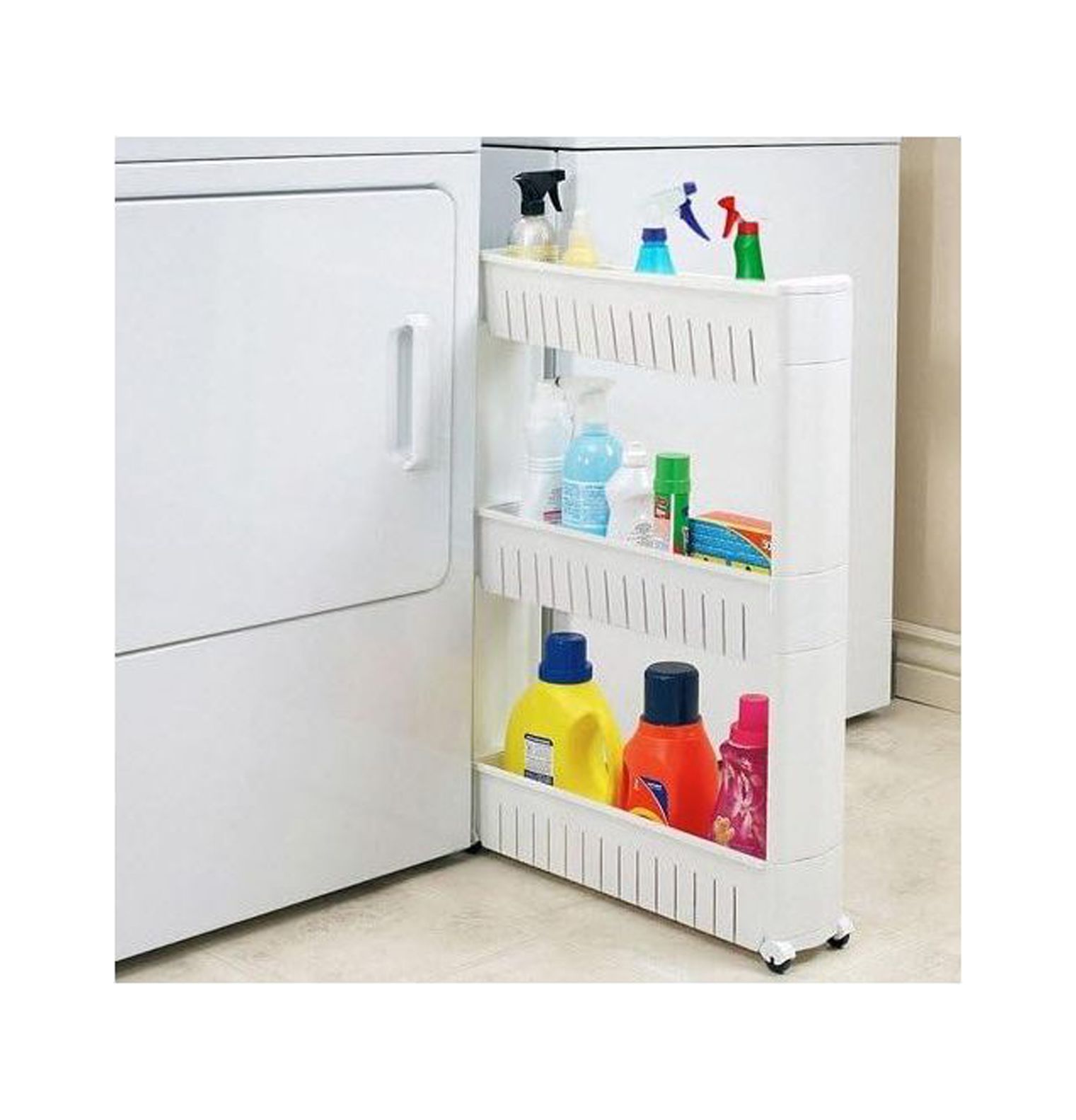 QUIRhait Narrow Sliding Storage Organizer Rack
