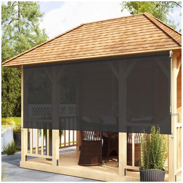 QUIRhait Outdoor Shades, Waterproof Cordless Exterior Crank Operated