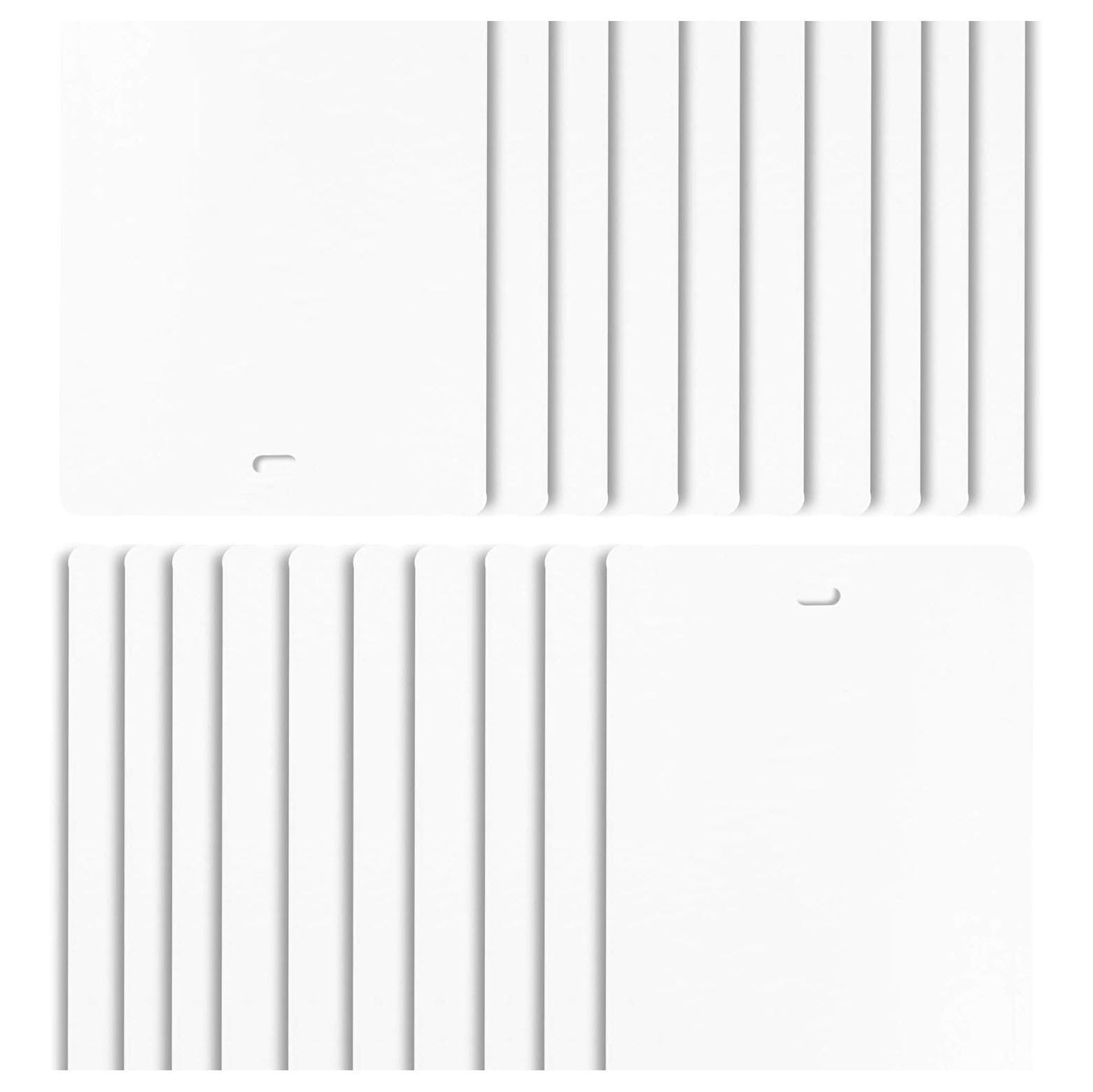 QUIRhait PVC Vertical Blind Replacement Slats Curved Smooth White 98.5