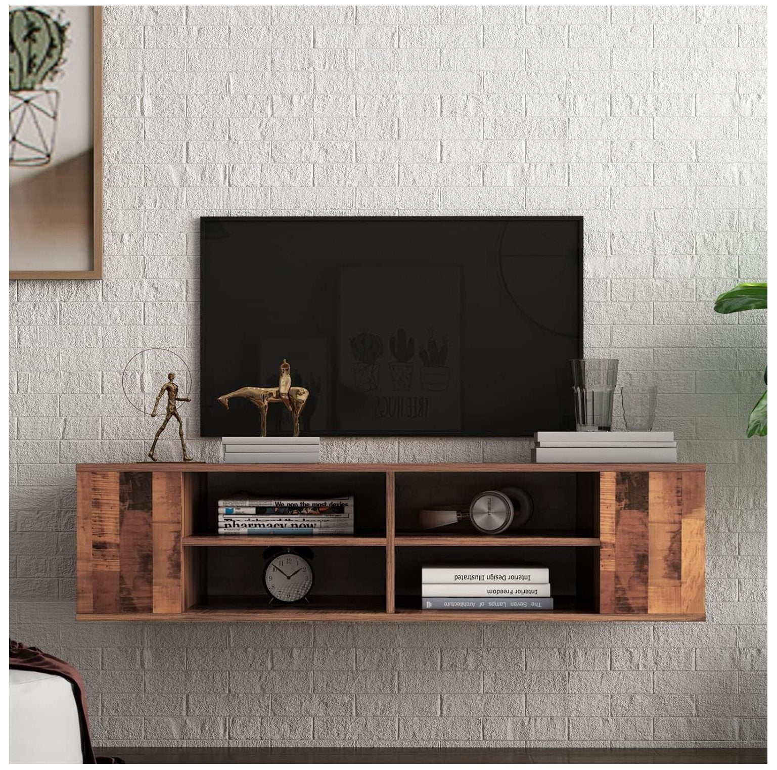 QUIRhait TV Stand with Storage, Wall Mounted Television Stands