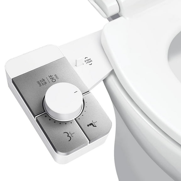 QUITEDEW Bidet Attachment for Toilet,Self Cleaning Water Sprayer Adjustable Water Pressure Control,Quick & Easy Installation (White）