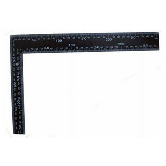 QUIX 8" x 12" Carpenter's Square | Robust Black Stainless Steel | Large White Print | Precise SAE Inch Measurements | Ideal for Professional & DIY Woodworking
