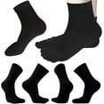 thumbnail image 1 of WSNIJFU 6 Pairs Mens Toe Socks Cotton Five Finger Crew Socks for Men Autumn And Winter Soft & Comfortable, 1 of 8