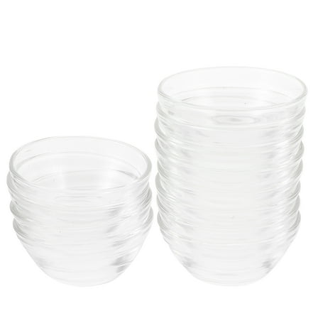 QUMONIN 12 Glass Bowls for Kitchen Prep, Dessert, Dips, Salad, Candy - 2.3 x 1.1 Inch