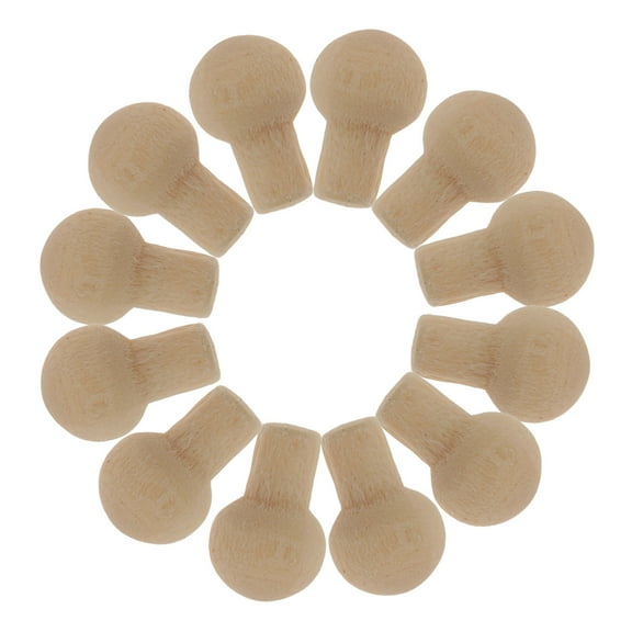 QUMONIN 12pcs Mini Wood Drawer Knobs for Furniture & Home Decor