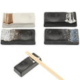 thumbnail image 1 of QUMONIN 4pcs Hand Painted Japanese Style Ceramics Chopsticks Rests Spoon Forks Stand Set, 1 of 7